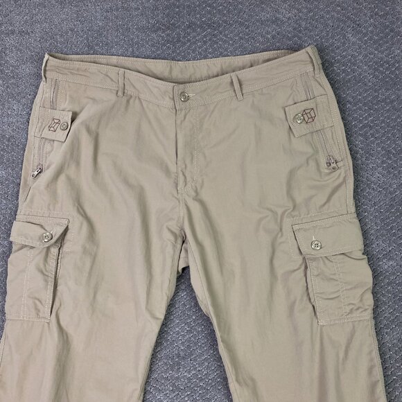 Clothing Arts P Cubed Pick Pocket Proof Cargo Pants Mens 40 x 30 Fit 41x29 Khaki - Picture 2 of 14